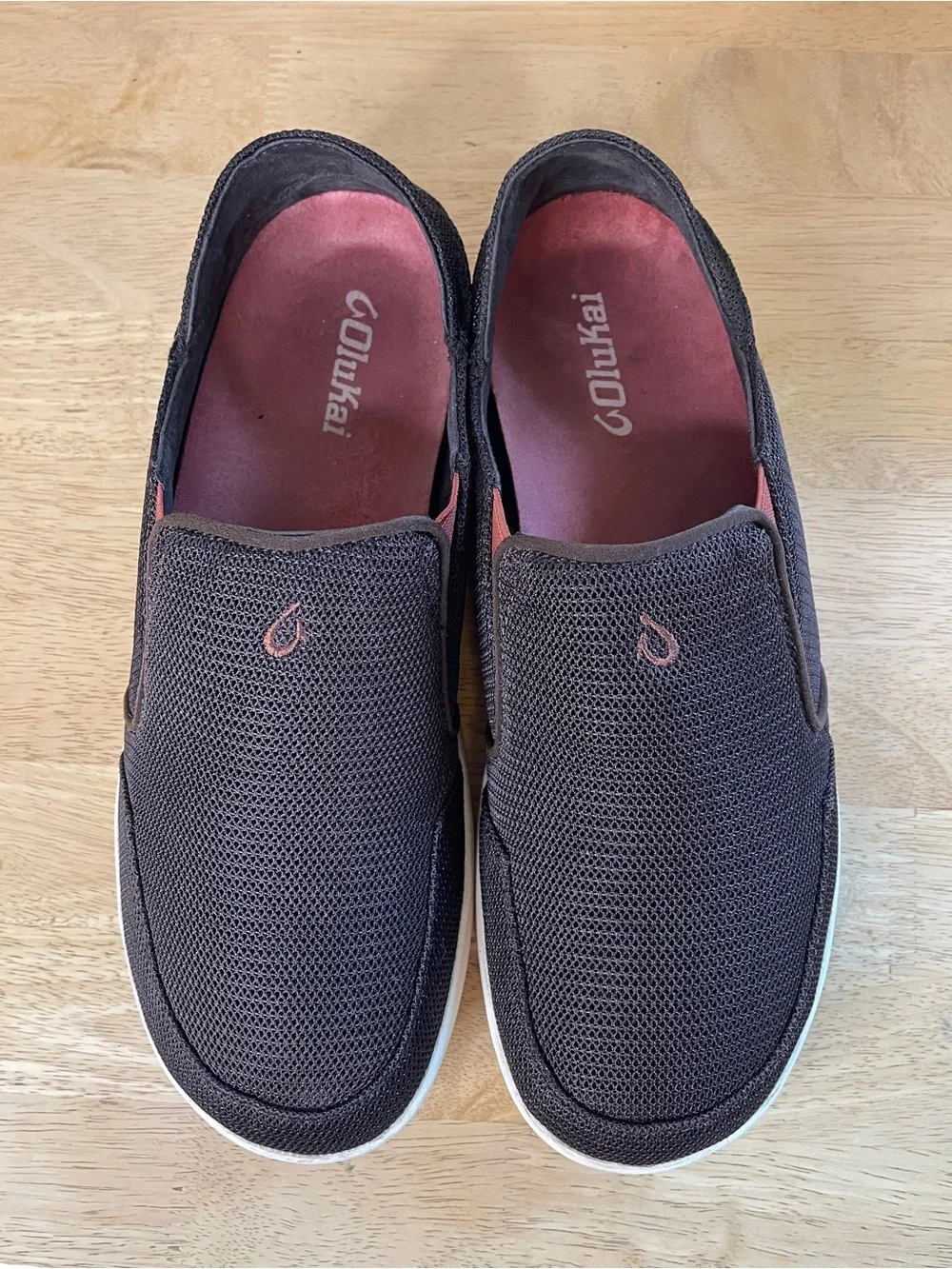 OluKai Men's Brown Nohea Mesh Slip-On Shoes Size 9.5